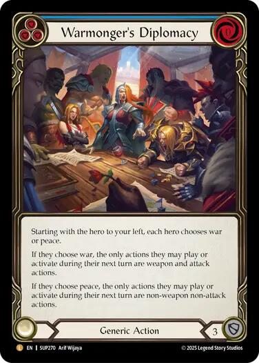 Warmonger's Diplomacy (Cold Foil) [SUP270] (Super Slam)  Cold Foil | The CG Realm