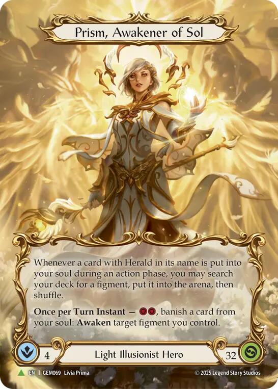 Prism, Awakener of Sol (Marvel Cold Foil) [GEM069] (GEM Pack 3)  Cold Foil | The CG Realm