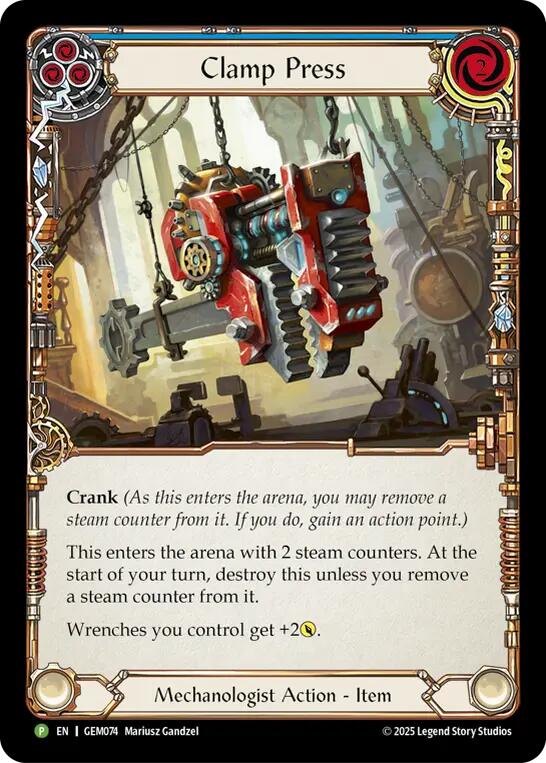Clamp Press [GEM074] (GEM Pack 3)  Cold Foil | The CG Realm