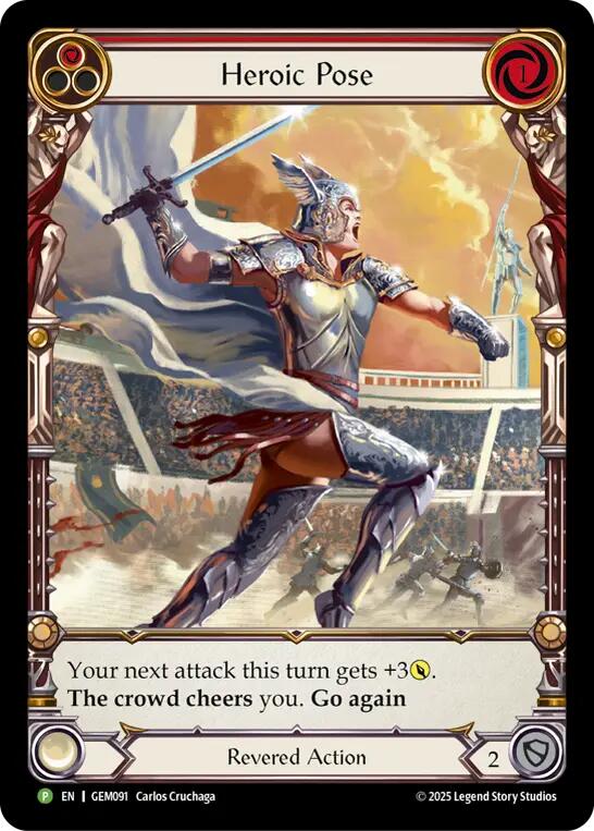 Heroic Pose [GEM091] (GEM Pack 3)  Rainbow Foil | The CG Realm