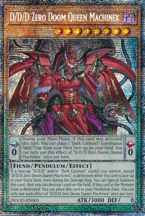 D/D/D Zero Doom Queen Machinex (Starlight Rare) (DOOD-EN003) - Doom of Dimensions 1st Edition