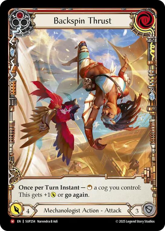 Backspin Thrust (Extended Art) [SUP254] (Super Slam)  Cold Foil | The CG Realm