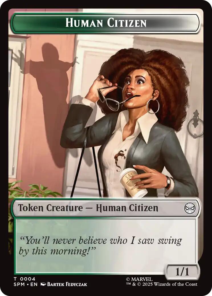 Human Citizen // Treasure Double-Sided Token [Marvel's Spider-Man Tokens] | The CG Realm