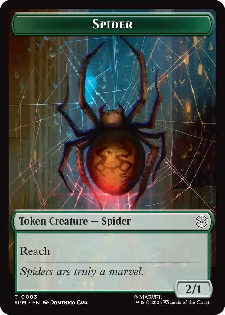 Spider // Treasure Double-Sided Token [Marvel's Spider-Man Tokens] | The CG Realm