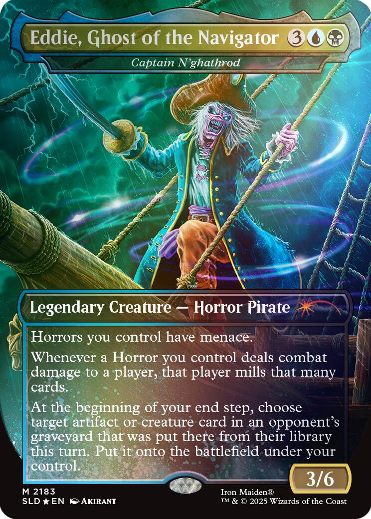 Eddie, Ghost of the Navigator - Captain N'ghathrod (Rainbow Foil) [Secret Lair Drop Series] | The CG Realm