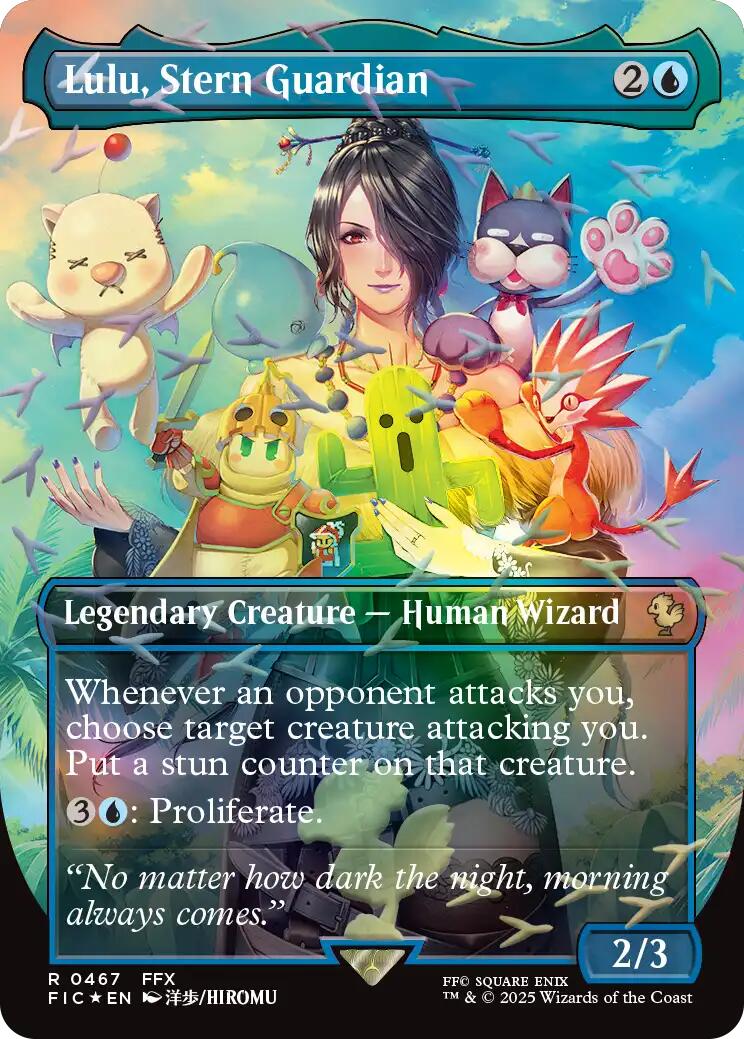 Lulu, Stern Guardian (Borderless) (Chocobo Track Foil) [FINAL FANTASY Commander] | The CG Realm