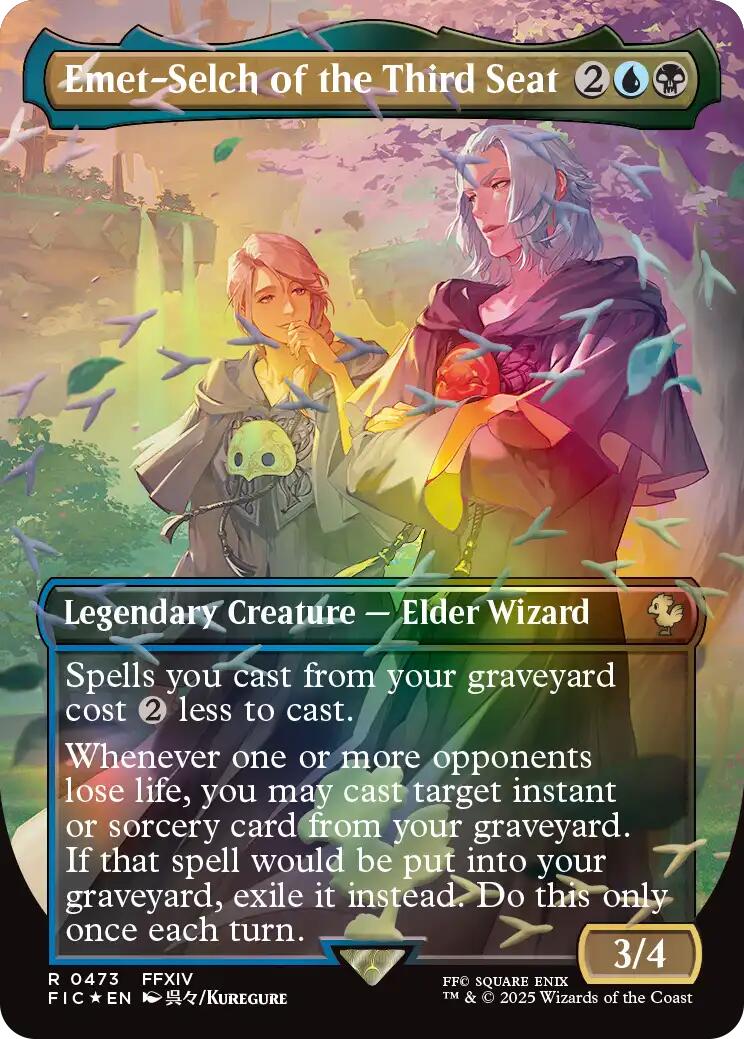 Emet-Selch of the Third Seat (Borderless) (Chocobo Track Foil) [FINAL FANTASY Commander] | The CG Realm