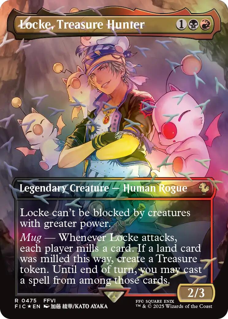 Locke, Treasure Hunter (Borderless) (Chocobo Track Foil) [FINAL FANTASY Commander] | The CG Realm