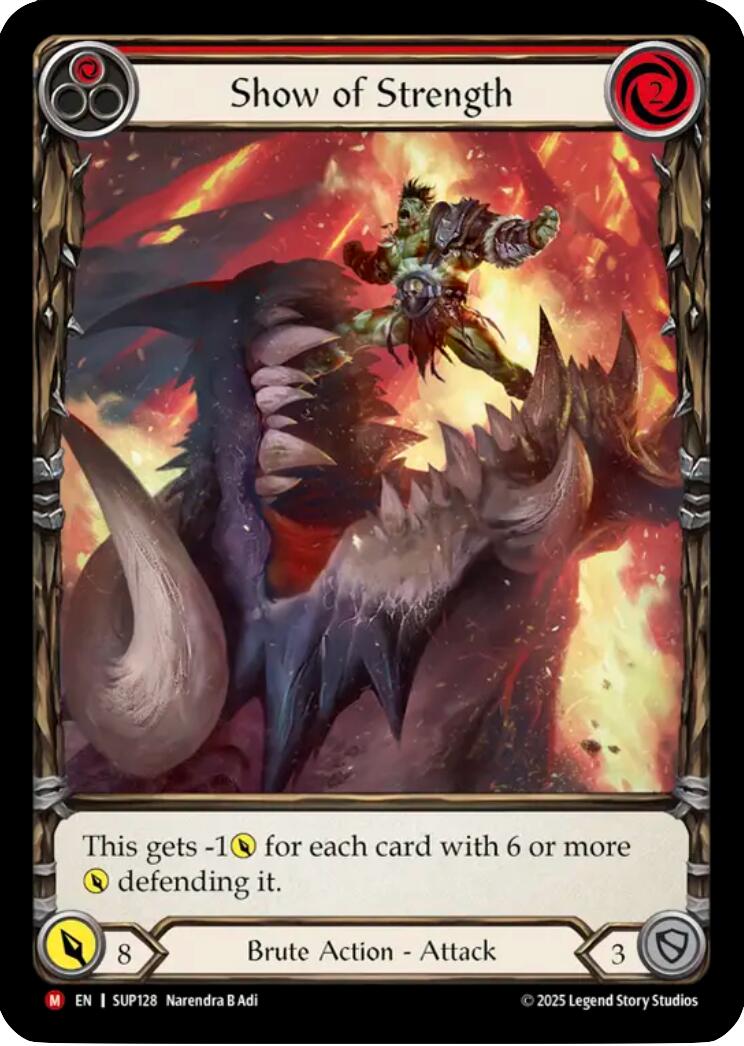 Show of Strength (Extended Art) [SUP128] (Super Slam)  Cold Foil | The CG Realm