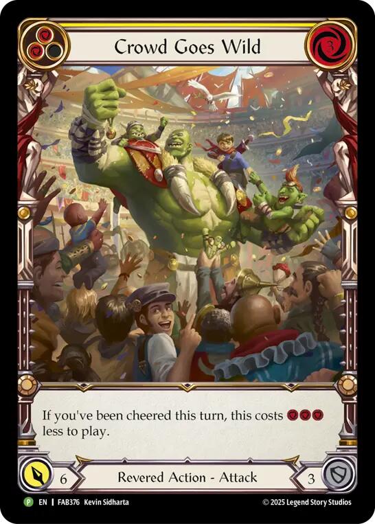Crowd Goes Wild (Cold Foil) [FAB376] (Promo)  Cold Foil | The CG Realm