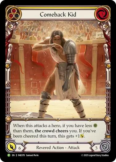 Comeback Kid (Yellow) [FAB378] (Promo)  Rainbow Foil | The CG Realm