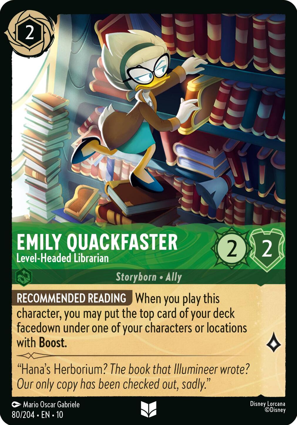 Emily Quackfaster - Level-Headed Librarian (80/204) [Whispers in the Well] | The CG Realm