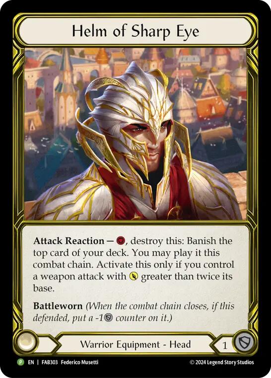 Helm of Sharp Eye (Golden) [FAB303] (Promo)  Cold Foil | The CG Realm