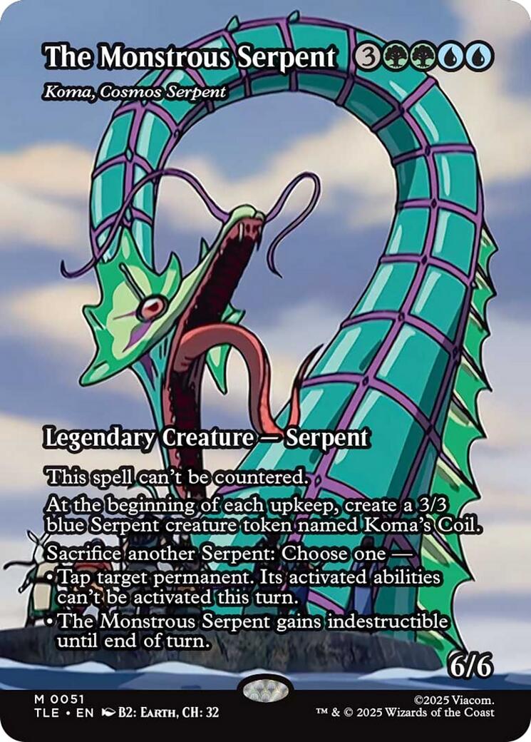 The Monstrous Serpent - Koma, Cosmos Serpent (Borderless) [Avatar: The Last Airbender: Eternal-Legal] | The CG Realm