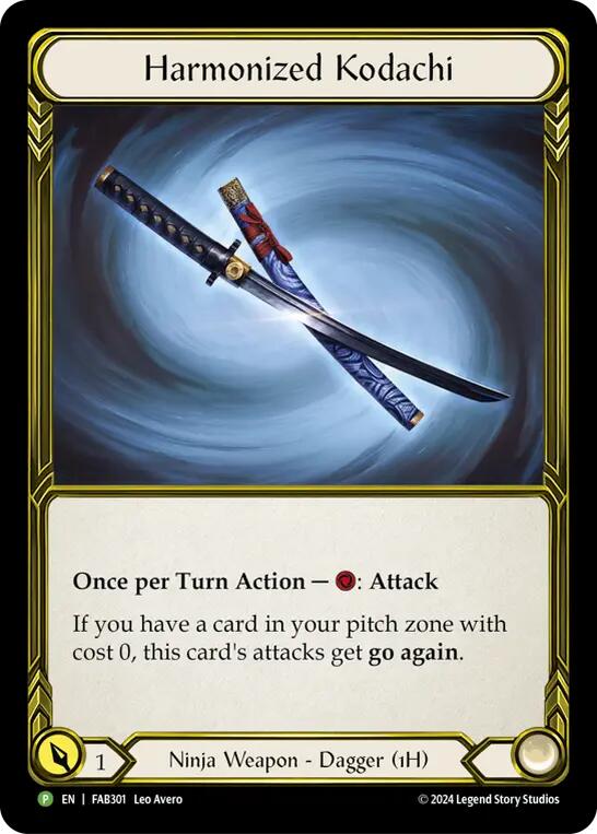 Harmonized Kodachi (Golden) [FAB301] (Promo)  Cold Foil | The CG Realm