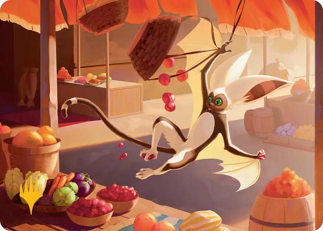 Momo, Playful Pet Art Card (Gold-Stamped Planeswalker Symbol) [Avatar: The Last Airbender Art Series] | The CG Realm