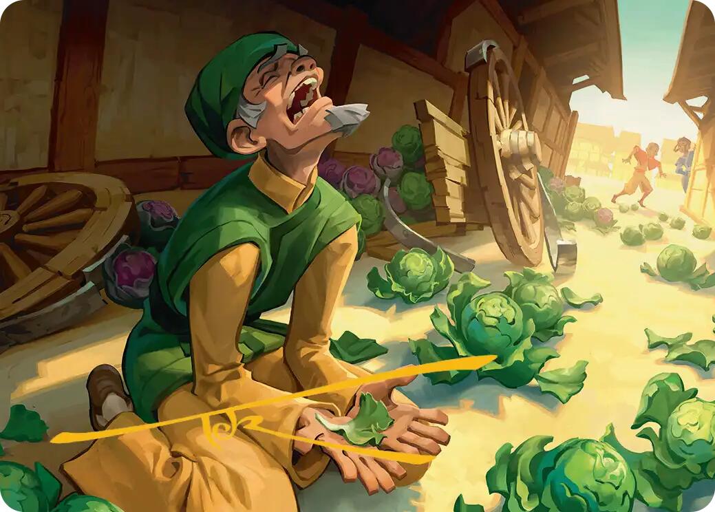 Unlucky Cabbage Merchant Art Card (Gold-Stamped Signature) [Avatar: The Last Airbender Art Series] | The CG Realm