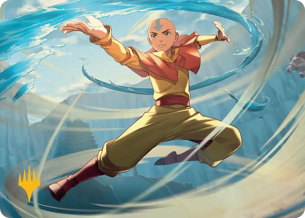 Aang, Swift Savior Art Card (Gold-Stamped Planeswalker Symbol) [Avatar: The Last Airbender Art Series] | The CG Realm