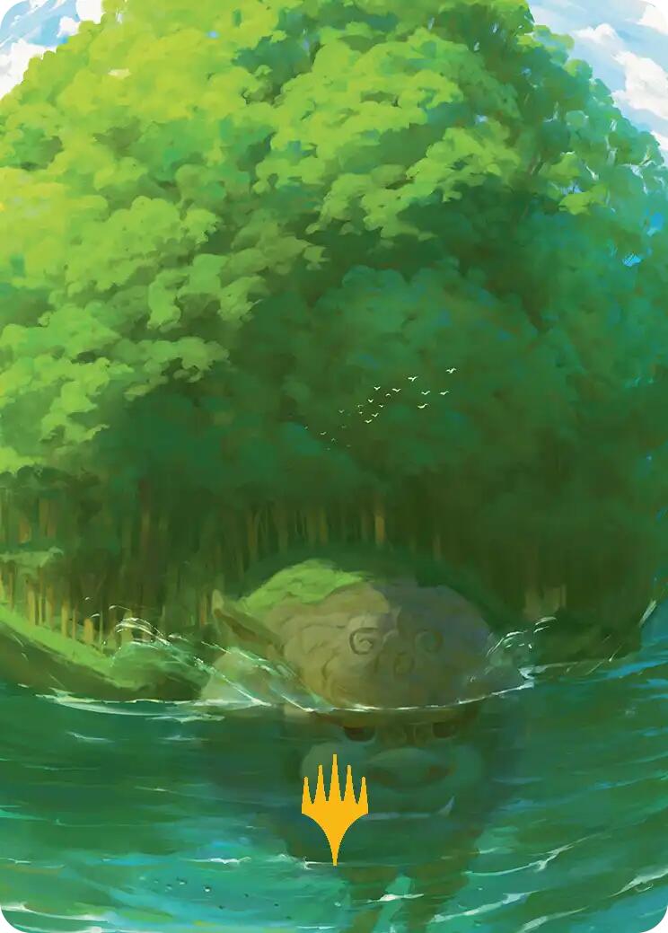 Forest Art Card (Gold-Stamped Planeswalker Symbol) [Avatar: The Last Airbender Art Series] | The CG Realm