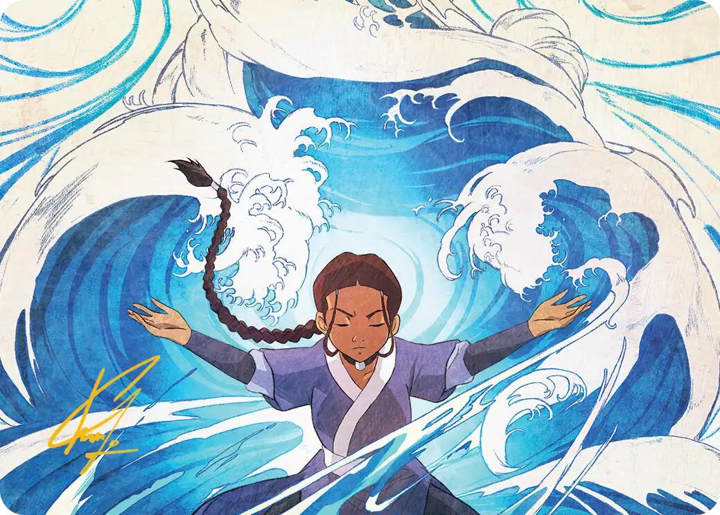 Katara, Water Tribe's Hope Art Card (Gold-Stamped Signature) [Avatar: The Last Airbender Art Series] | The CG Realm