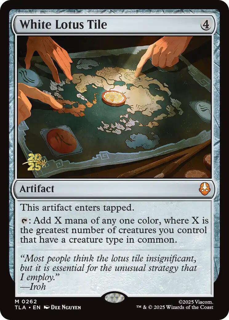 White Lotus Tile [Avatar: The Last Airbender Prerelease Cards] | The CG Realm