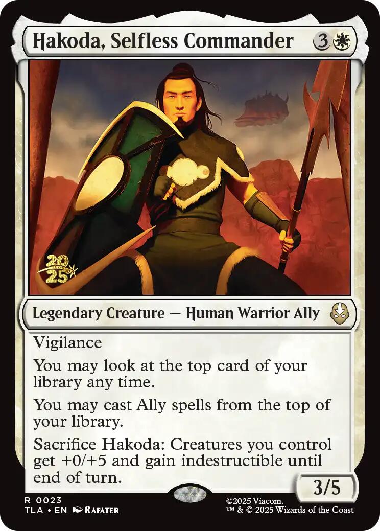 Hakoda, Selfless Commander [Avatar: The Last Airbender Prerelease Cards] | The CG Realm