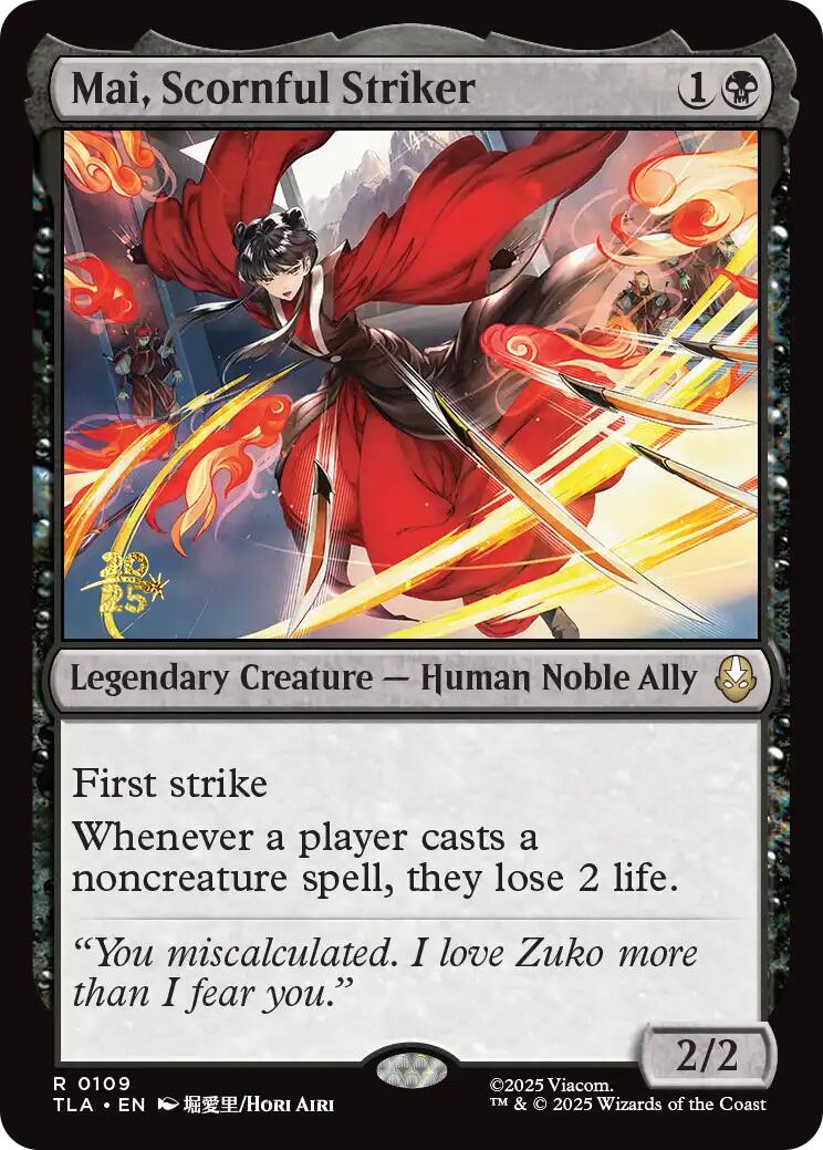 Mai, Scornful Striker [Avatar: The Last Airbender Prerelease Cards] | The CG Realm