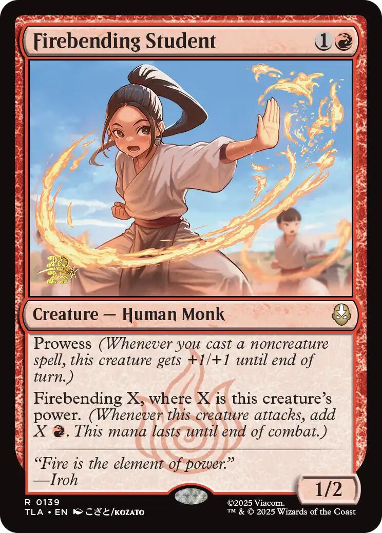 Firebending Student [Avatar: The Last Airbender Prerelease Cards] | The CG Realm