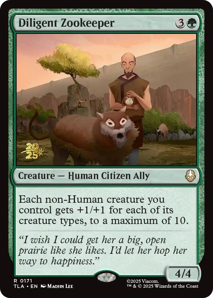 Diligent Zookeeper [Avatar: The Last Airbender Prerelease Cards] | The CG Realm