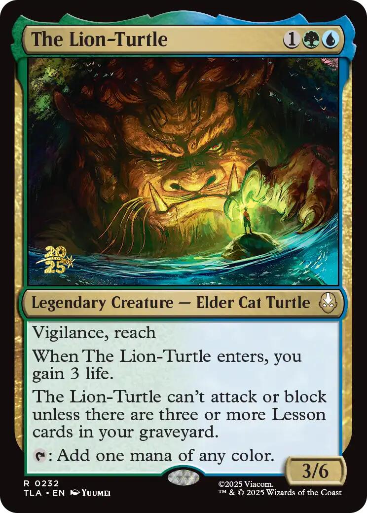The Lion-Turtle [Avatar: The Last Airbender Prerelease Cards] | The CG Realm