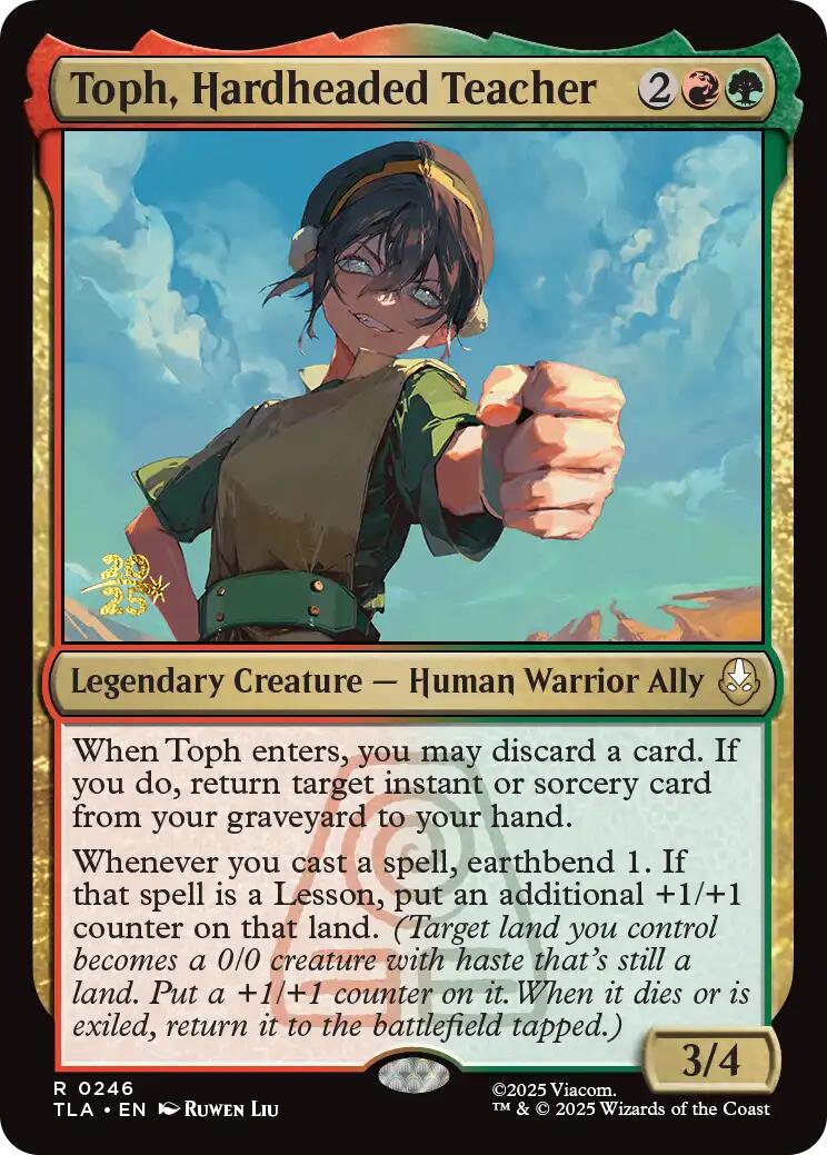 Toph, Hardheaded Teacher [Avatar: The Last Airbender Prerelease Cards] | The CG Realm