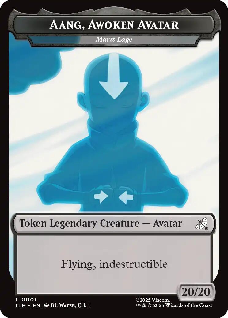 Aang, Awoken Avatar - Marit Lage // Treasure Double-Sided Token [Avatar: The Last Airbender: Eternal-Legal Tokens] | The CG Realm