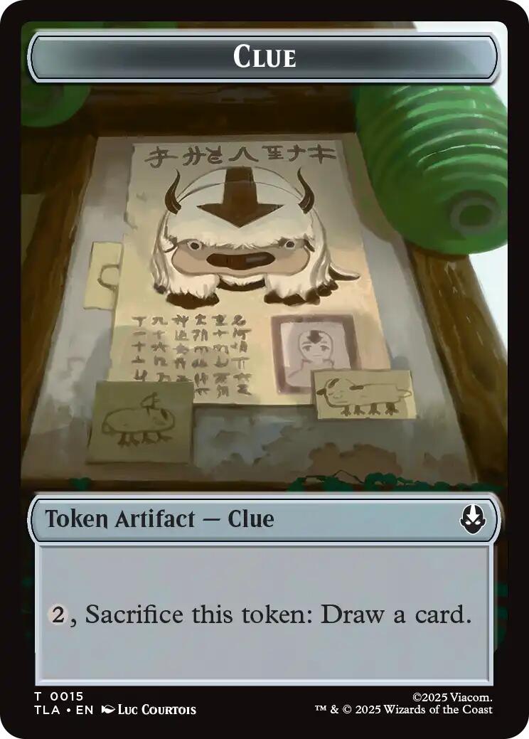 Ally (0004) // Clue (0015) Double-Sided Token (TLA-4 // 15) - Avatar: The Last Airbender