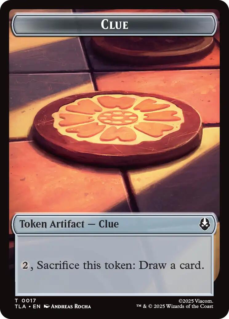 Ally (0006) // Clue (0017) Double-Sided Token (TLA-6 // 17) - Avatar: The Last Airbender