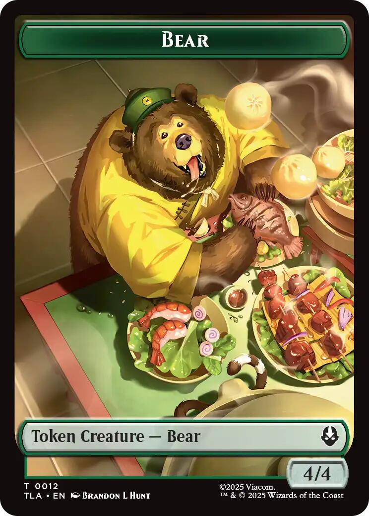 Bear // Food (0020) Double-Sided Token [Avatar: The Last Airbender Tokens] | The CG Realm