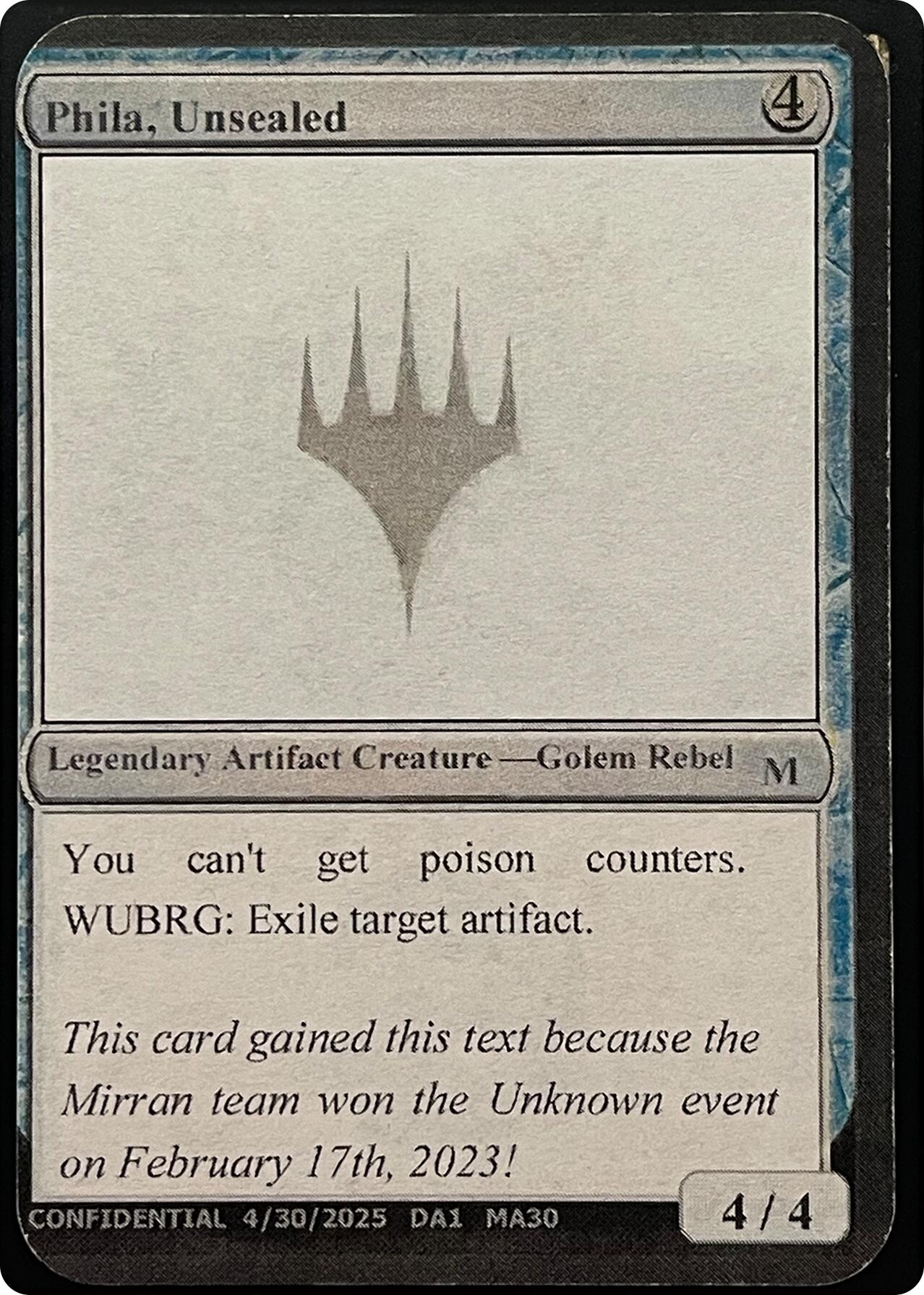 Phila, Unsealed (Reprint) [Unknown Event] | The CG Realm