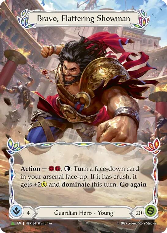 Bravo, Flattering Showman [HER154] (Promo)  Cold Foil | The CG Realm