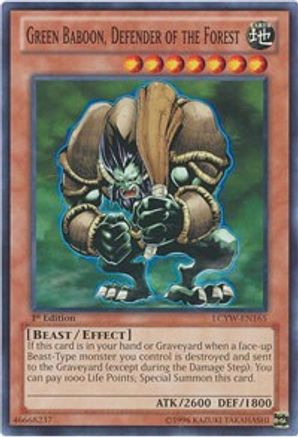 Green Baboon, Defender of the Forest (LCYW-EN165) - Legendary Collection 3: Yugi's World Unlimited