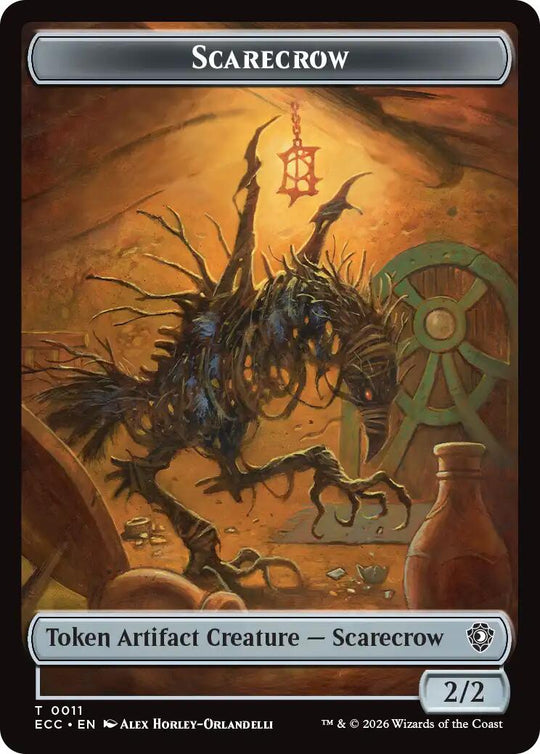 Scarecrow // Treasure Double-Sided Token (ECC-11 // 10) - Commander: Lorwyn Eclipsed