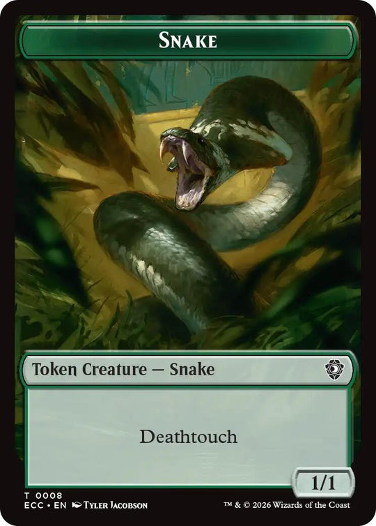 Snake // Scarecrow Double-Sided Token (ECC-8 // 11) - Commander: Lorwyn Eclipsed