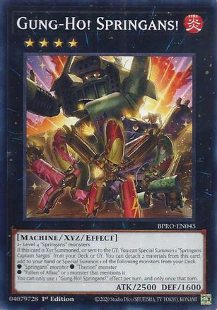 Gung-Ho! Springans! (BPRO-EN045) - Burst Protocol 1st Edition