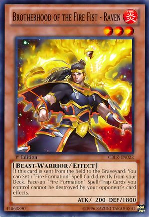 Brotherhood of the Fire Fist - Raven (CBLZ-EN022) - Cosmo Blazer Unlimited