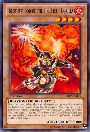 Brotherhood of the Fire Fist - Gorilla (CBLZ-EN023) - Cosmo Blazer Unlimited