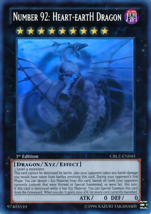 Number 92: Heart-eartH Dragon (Ghost Rare) (CBLZ-EN045) - Cosmo Blazer Unlimited