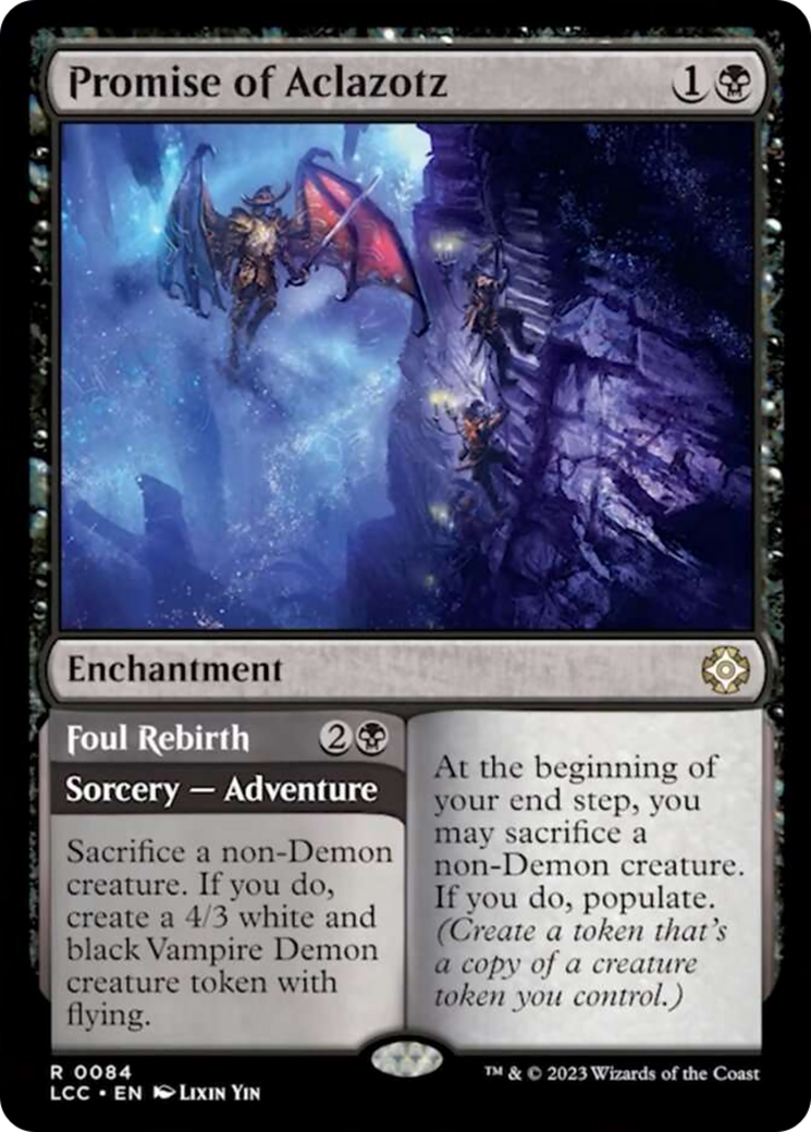 Promise of Aclazotz // Foul Rebirth [The Lost Caverns of Ixalan Commander] | The CG Realm