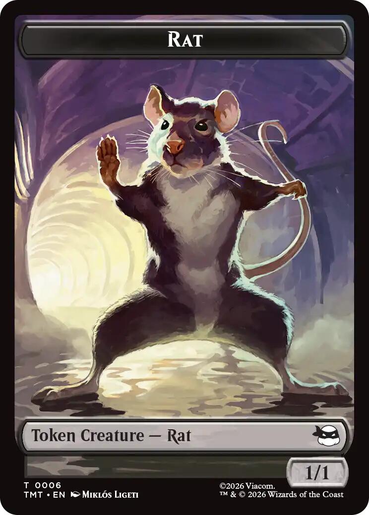 Clue // Rat Double-Sided Token (TMC-2 // 6) - Commander: Teenage Mutant Ninja Turtles