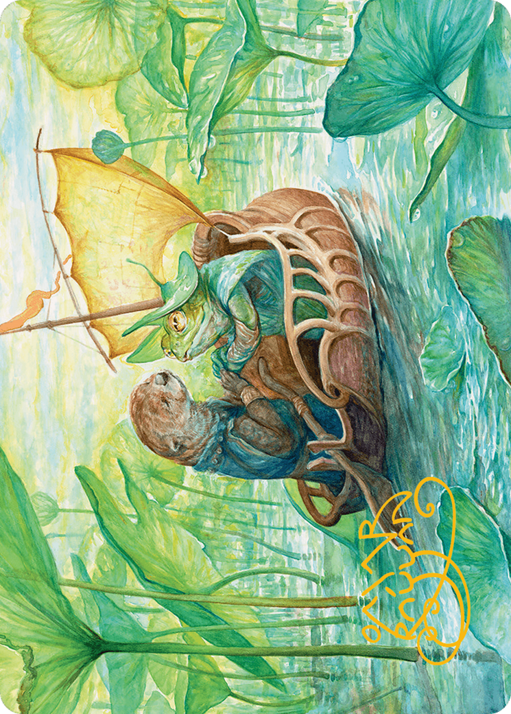 Run Away Together Art Card (Gold-Stamped Signature) [Bloomburrow Art Series] | The CG Realm