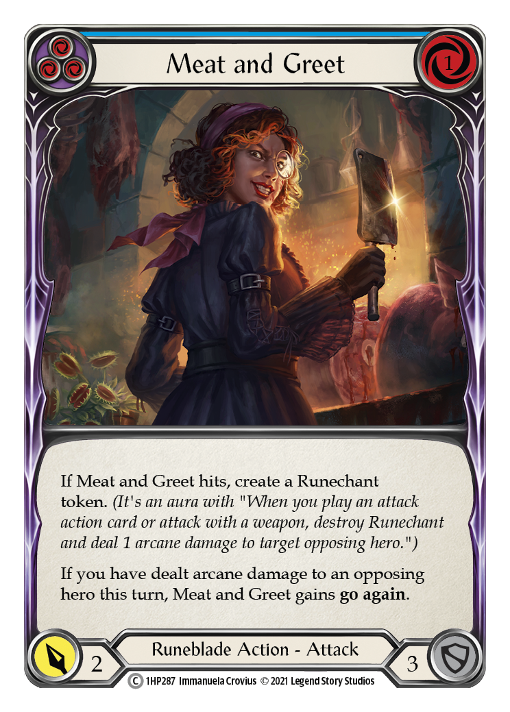 Meat and Greet (Blue) [1HP287] (History Pack 1) | The CG Realm