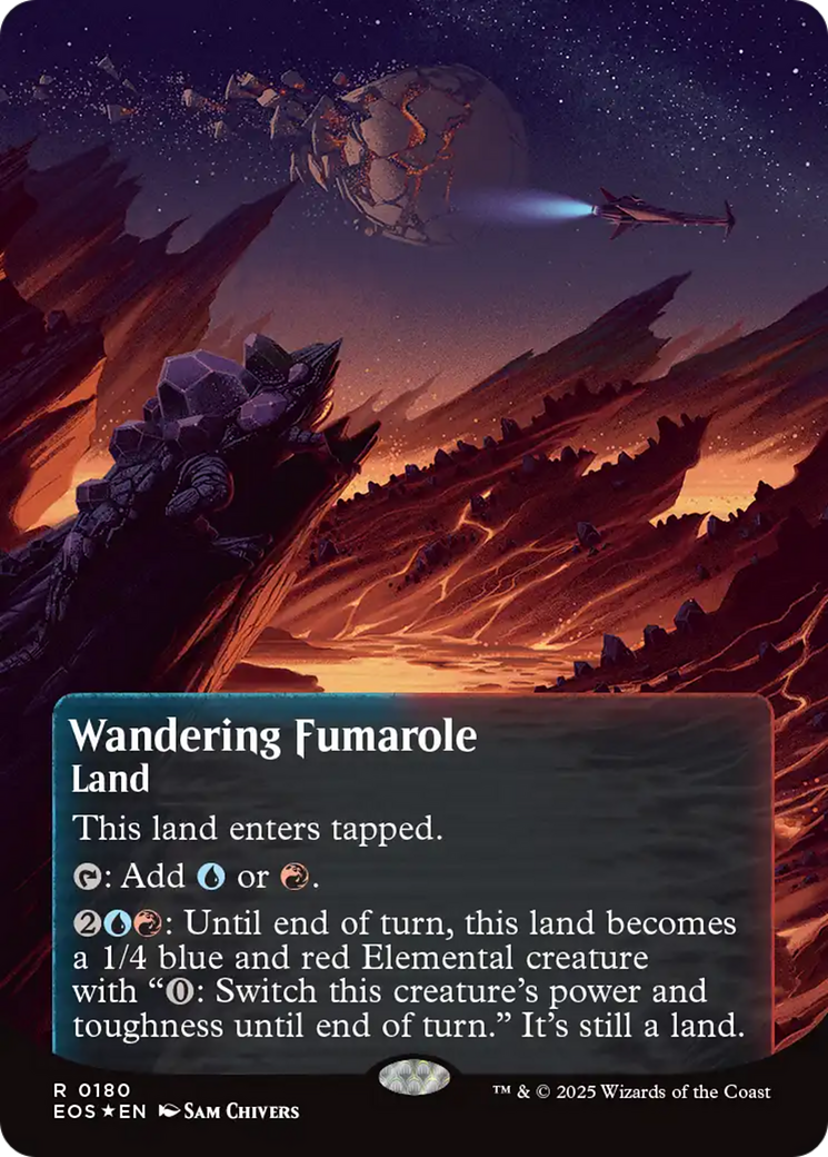 Wandering Fumarole (0180) (Borderless) (Galaxy Foil) [Edge of Eternities: Stellar Sights] | The CG Realm