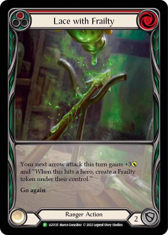 Lace with Frailty (Red) [LGS135] (Promo)  Rainbow Foil | The CG Realm